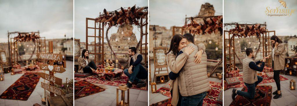 Kapadokya Otel Terasında Evlilik Teklifi