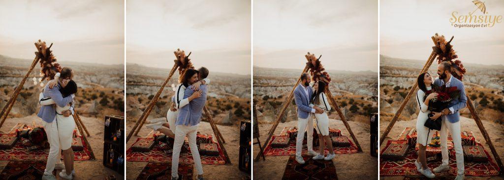 Kapadokya Gün Batımı Evlilik Teklifi